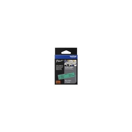 BROTHER FLE7511 21MMX45MM BLACK ON GRN FLAG TAPE BROTHER FLE7511 21MMX45MM BLACK ON GRN FLAG TAPE