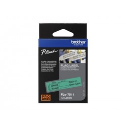 BROTHER FLE7511 21MMX45MM BLACK ON GRN FLAG TAPE BROTHER FLE7511 21MMX45MM BLACK ON GRN FLAG TAPE
