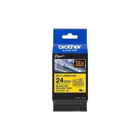 BROTHER TZeSL651 tape Black on Yellow 24mm BROTHER TZeSL651 tape Black on Yellow 24mm
