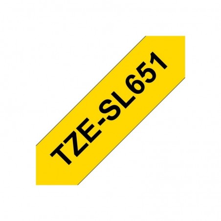 BROTHER TZeSL651 tape Black on Yellow 24mm BROTHER TZeSL651 tape Black on Yellow 24mm