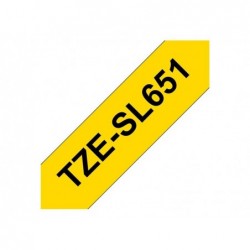 BROTHER TZeSL651 tape Black on Yellow 24mm BROTHER TZeSL651 tape Black on Yellow 24mm