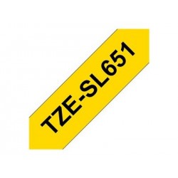 BROTHER TZeSL651 tape Black on Yellow 24mm BROTHER TZeSL651 tape Black on Yellow 24mm