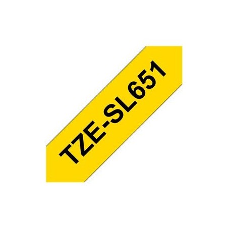 BROTHER TZeSL651 tape Black on Yellow 24mm BROTHER TZeSL651 tape Black on Yellow 24mm