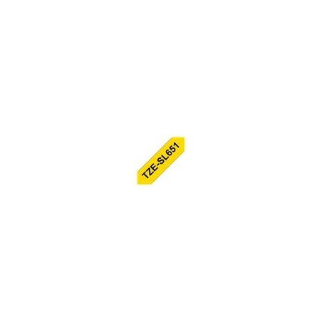 BROTHER TZeSL651 tape Black on Yellow 24mm BROTHER TZeSL651 tape Black on Yellow 24mm