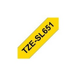 BROTHER TZeSL651 tape Black on Yellow 24mm BROTHER TZeSL651 tape Black on Yellow 24mm