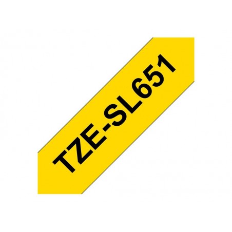 BROTHER TZeSL651 tape Black on Yellow 24mm BROTHER TZeSL651 tape Black on Yellow 24mm