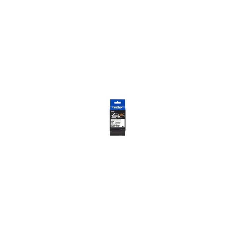 BROTHER HSE251E Black on white heat shrink tape 21mm