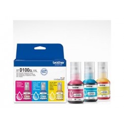 BROTHER BTD100 INK BOTTLE VALUE PK 1XC/M/Y - CEE