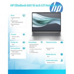 Notebook EliteBook 660 G11 U5-135U 512GB/16GB/W11P/16.0 A37VZET Notebook EliteBook 660 G11 U5-135U 512GB/16GB/W11P/16.0 A37VZET
