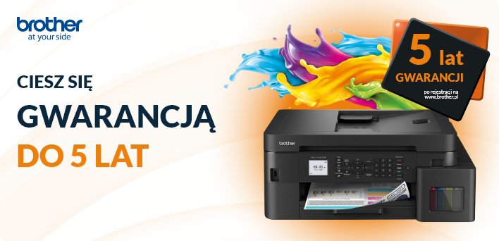 Zarejestruj urządzenie Brother serii InkBenefit i otrzymaj 5-letnią gwarancję, aby zapewnić sobie spokój i fachową obsługę na ten czas.